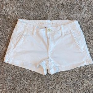 American Eagle white “Shortie” shorts